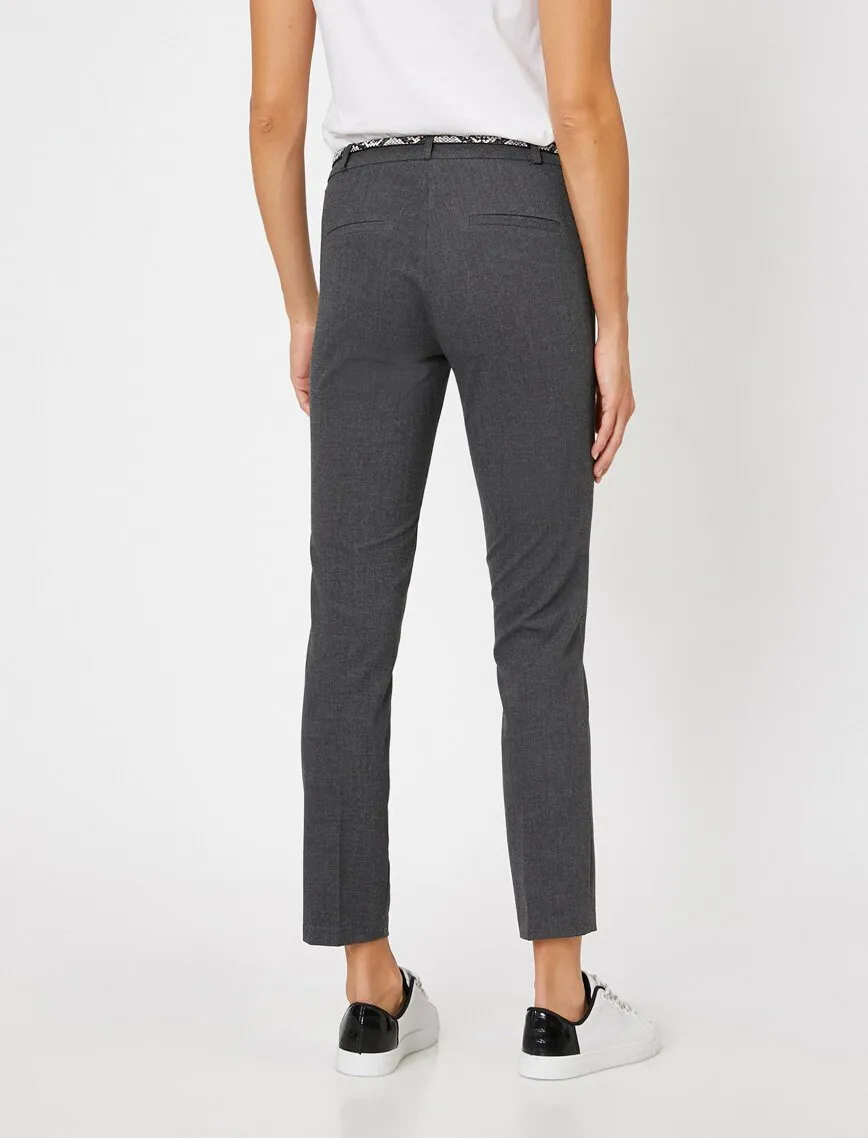 16323 Grey Pocket Detail Trousers