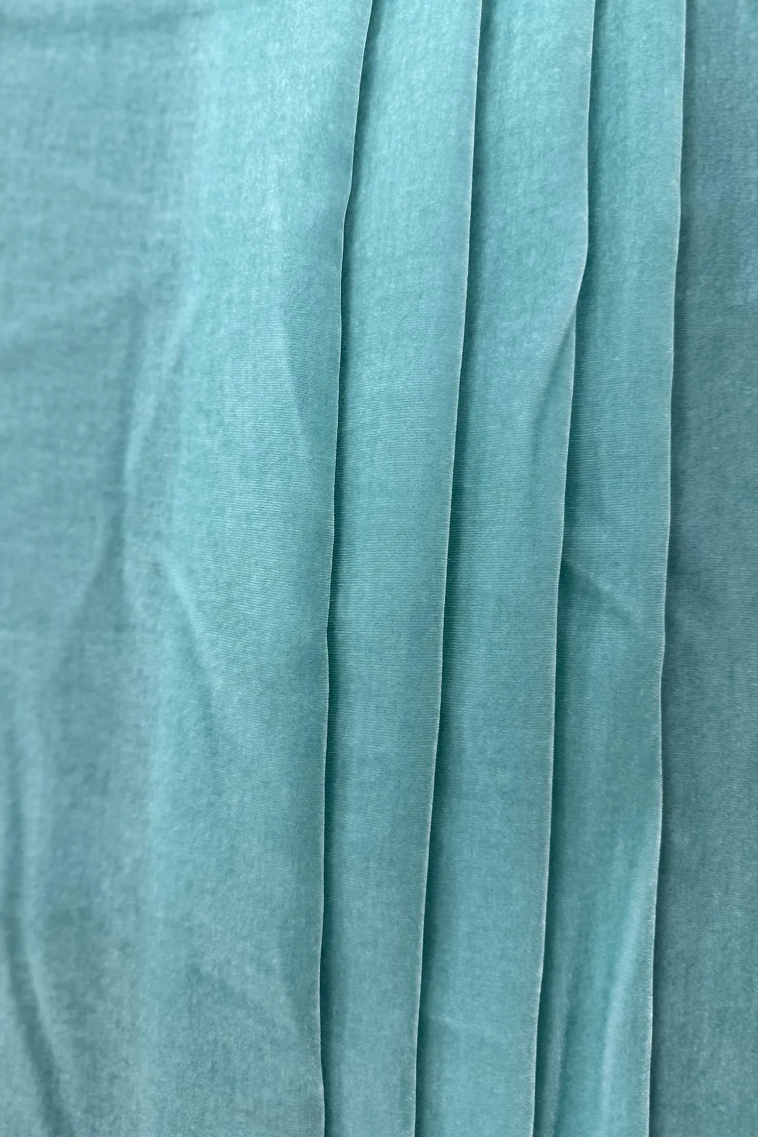 Aqua Silk Rayon Velvet Fabric