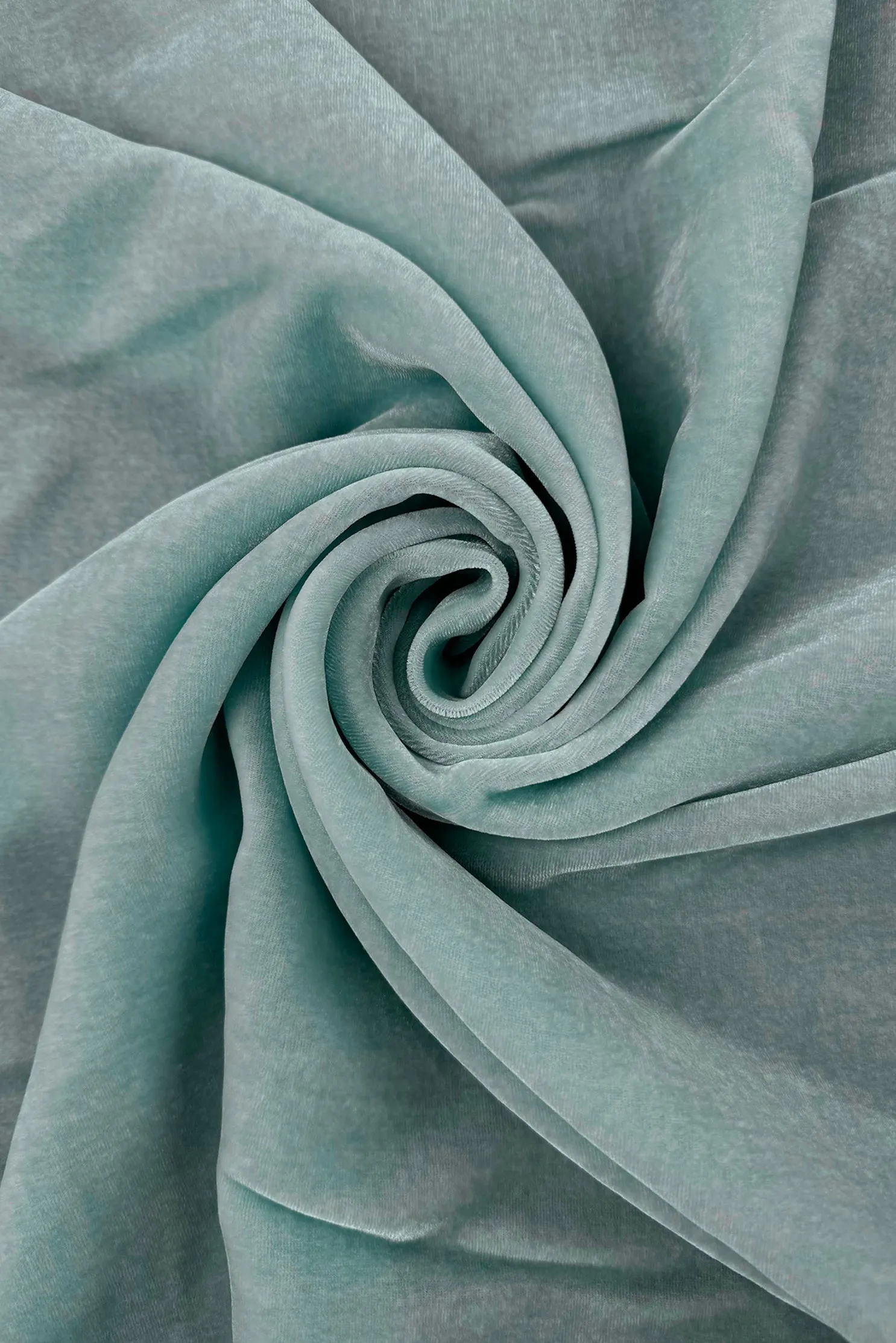 Aqua Silk Rayon Velvet Fabric