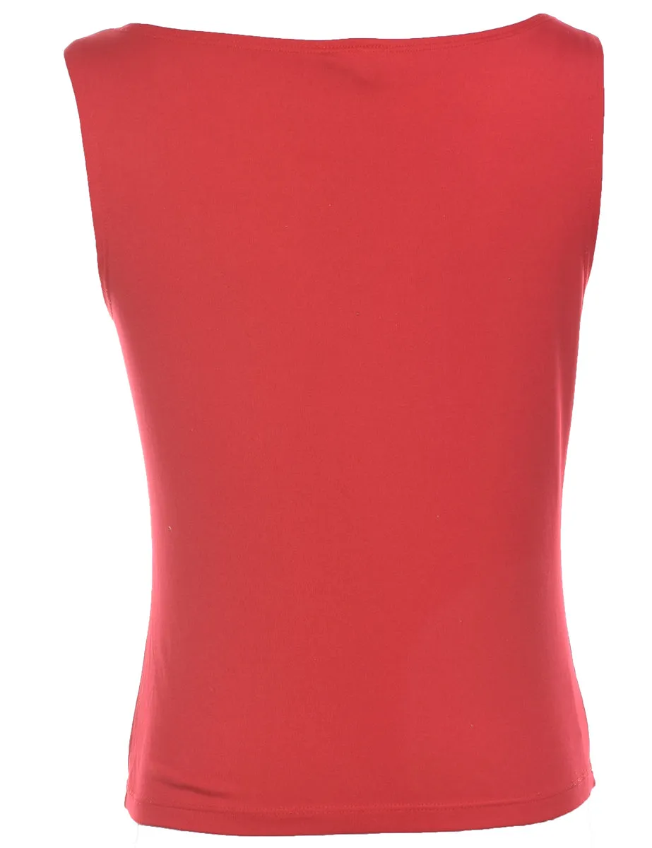 Beaded Red Evening Top - S