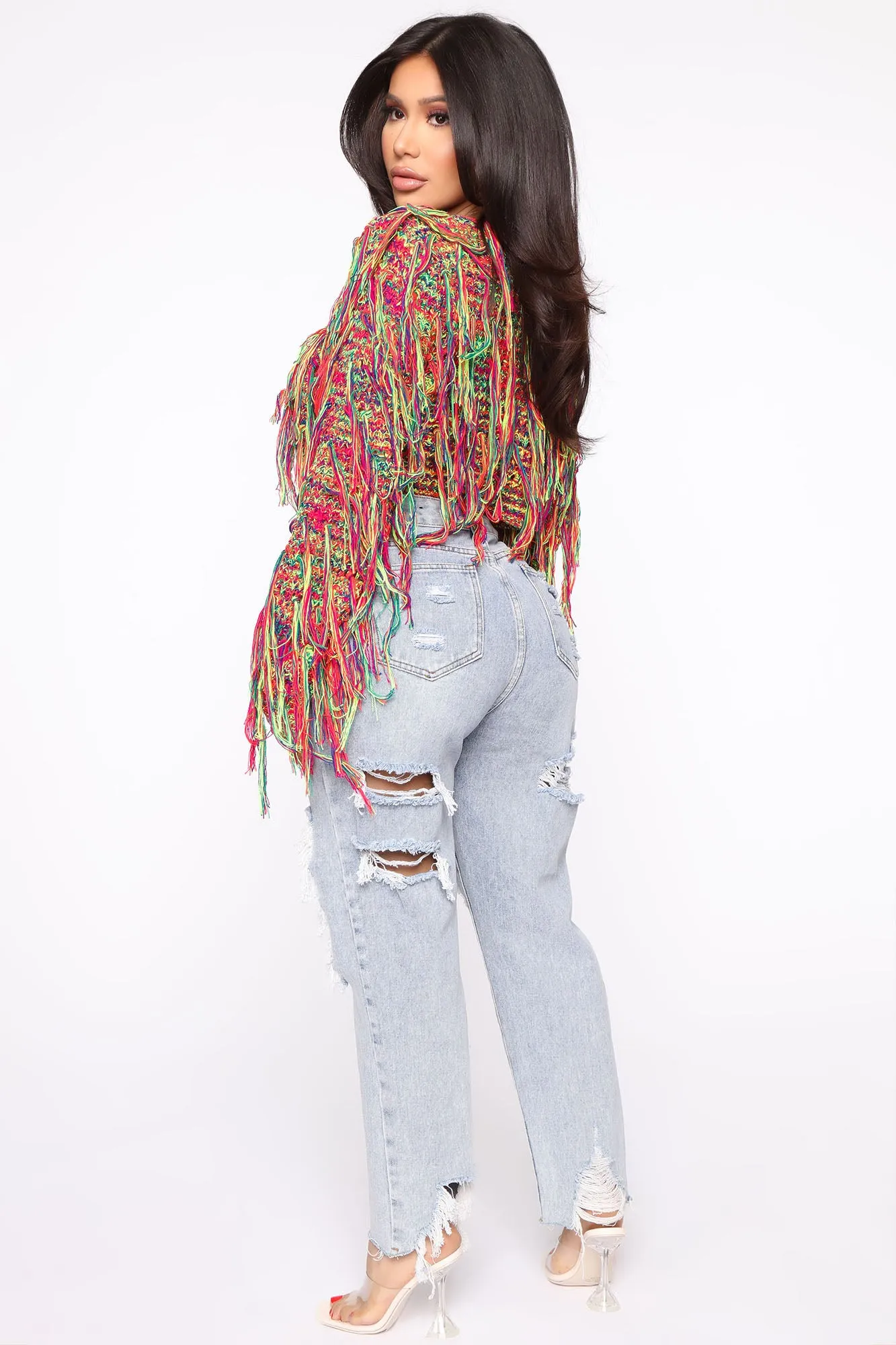 Better Together Cropped Sweater - Multi