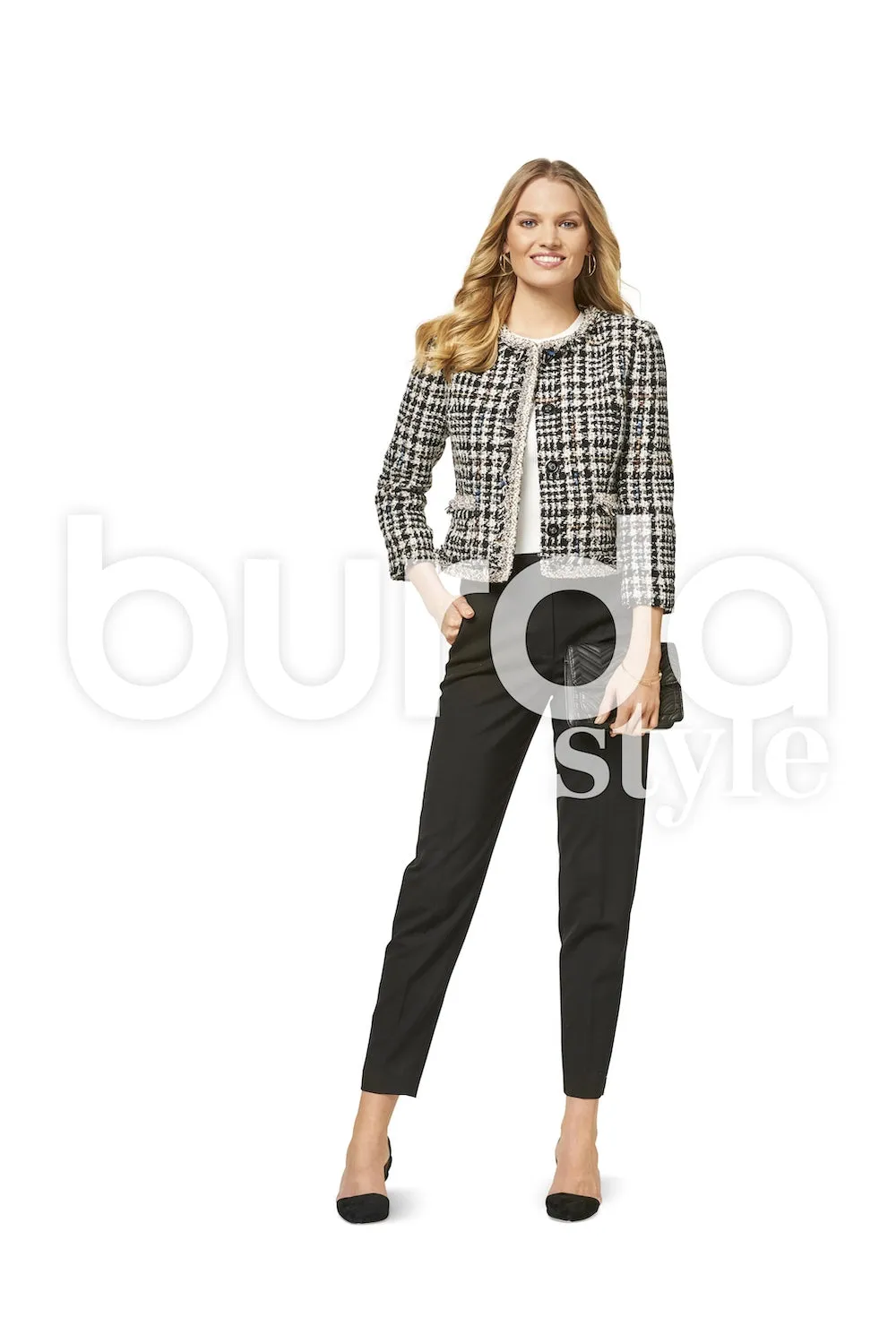 Burda Pattern 6465 Misses' Collarless Jacket (8-20)