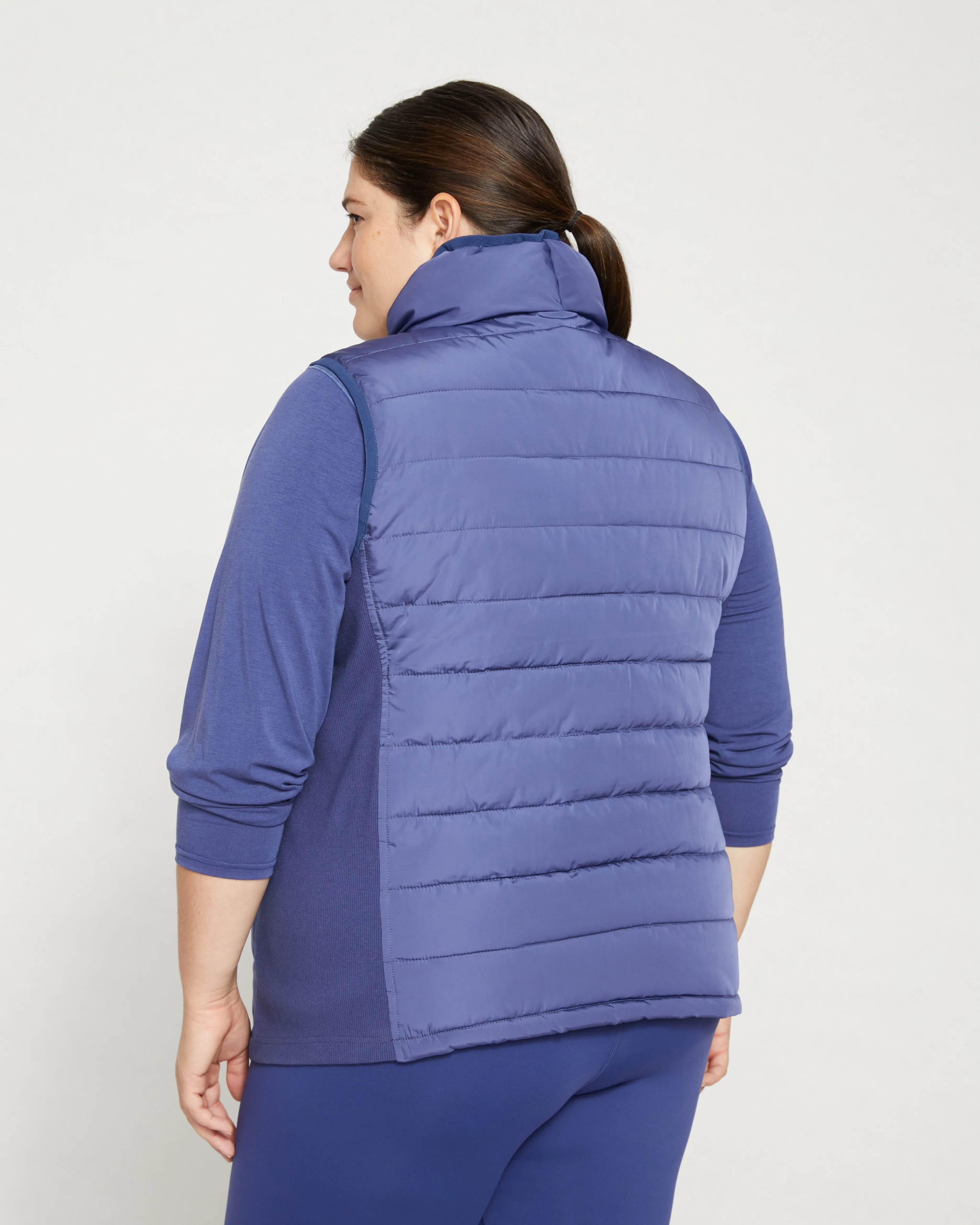 Comfort Panel Sport Puffer Vest - Rich Cobalt