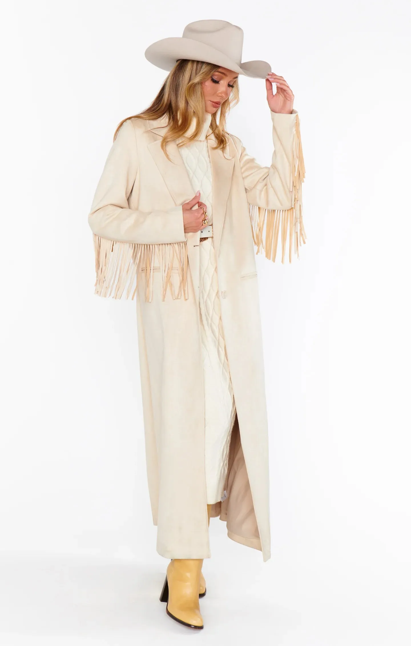 Cream Sierra Fringe Jacket