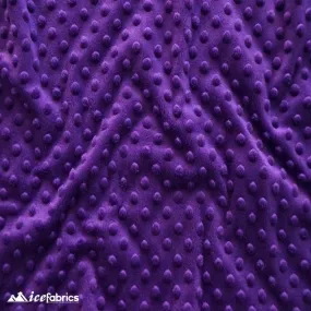 Dark Purple Minky Dot Fabric