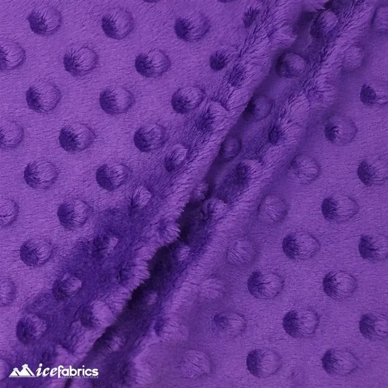 Dark Purple Minky Dot Fabric