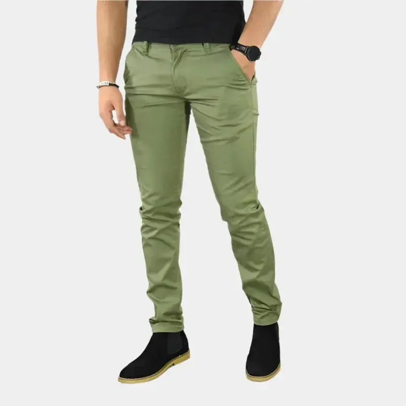 Essential Slim Fit Straight Trousers - Cross & Crown