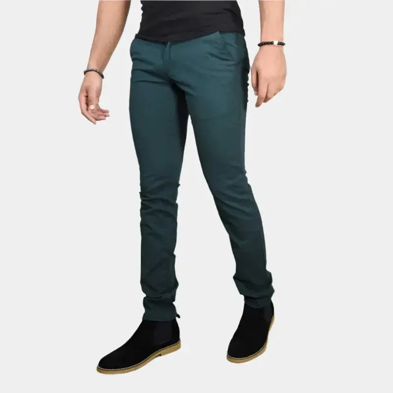 Essential Slim Fit Straight Trousers - Cross & Crown