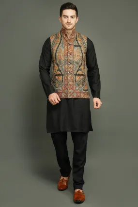 Kashmiri Paisley Vintage Nehru Jacket | Made To Order