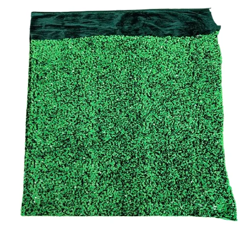 Kelly Green | Hunter Green Sequins Embroidered Stretch Velvet Rodeo Fabric