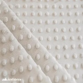 Khaki Minky Dot Fabric