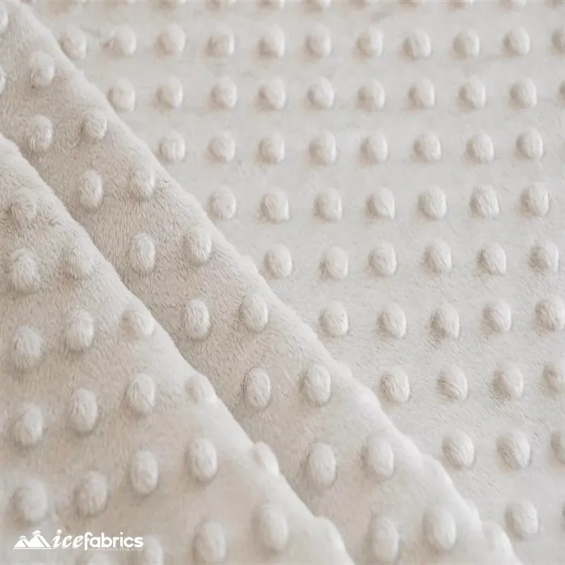 Khaki Minky Dot Fabric