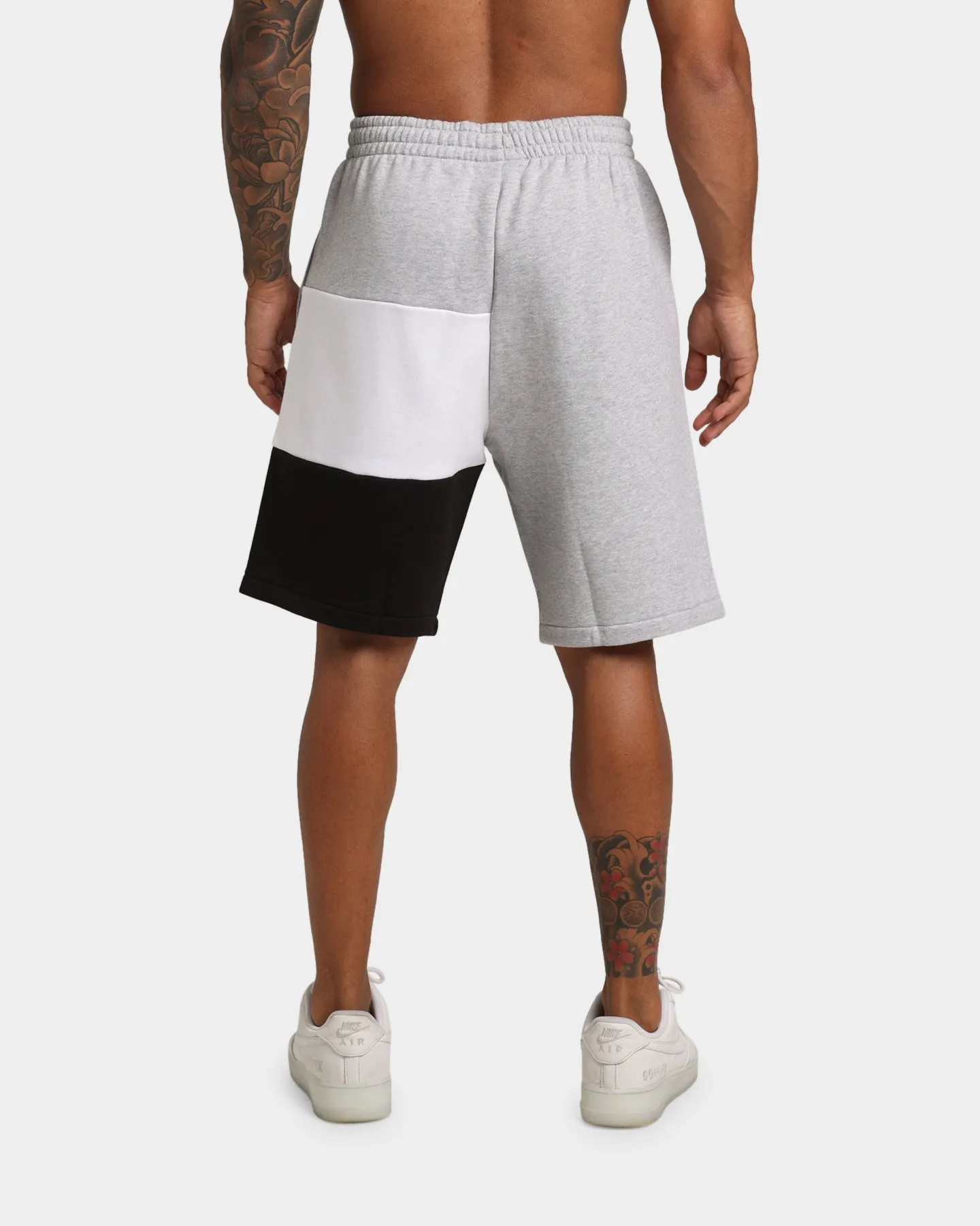 Lacoste Colour Block Fleece Shorts Silver/White