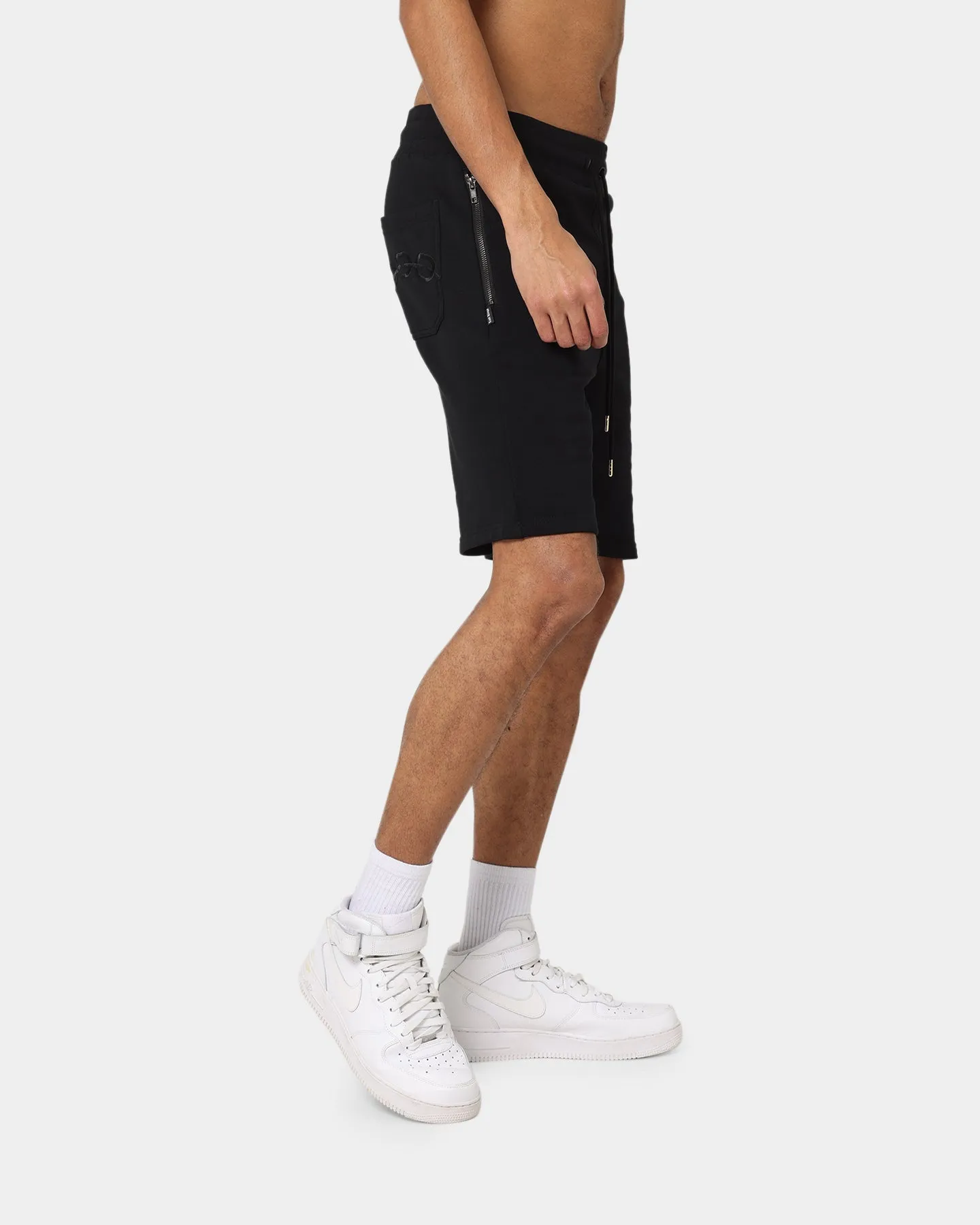 Last Kings Chain Fleece Shorts Black