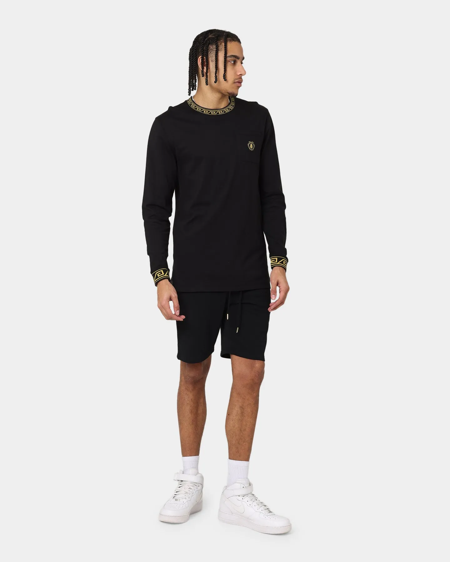 Last Kings Chain Fleece Shorts Black