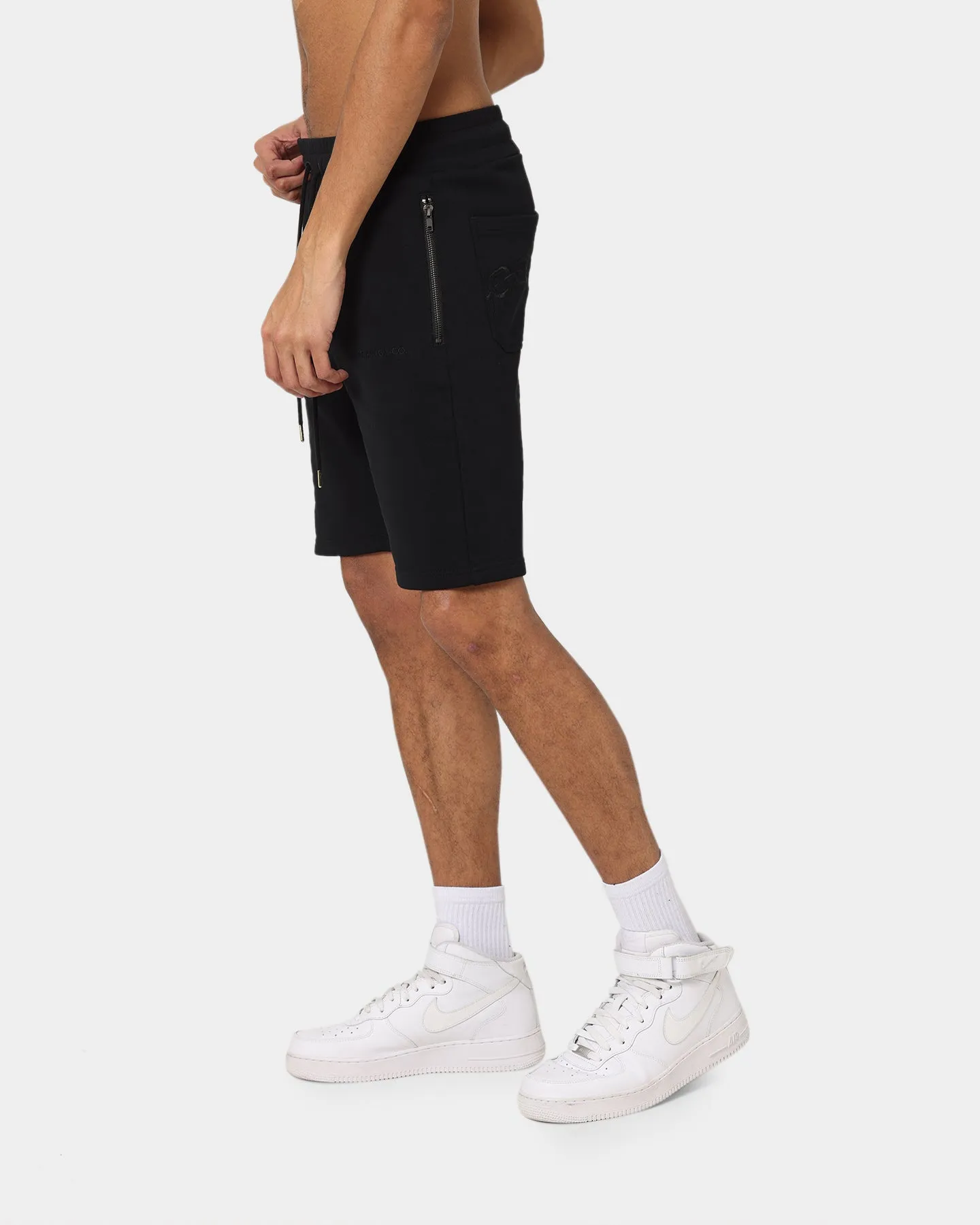 Last Kings Chain Fleece Shorts Black