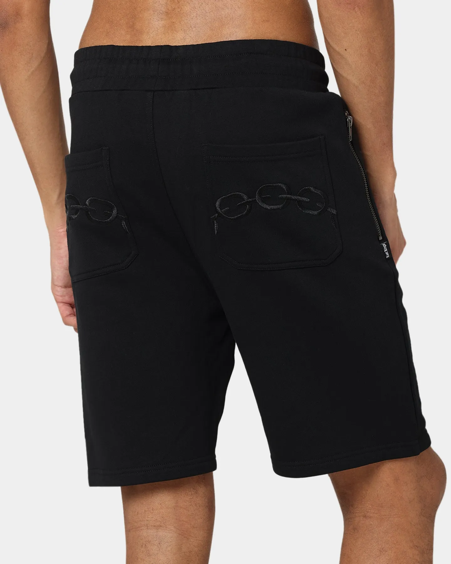 Last Kings Chain Fleece Shorts Black