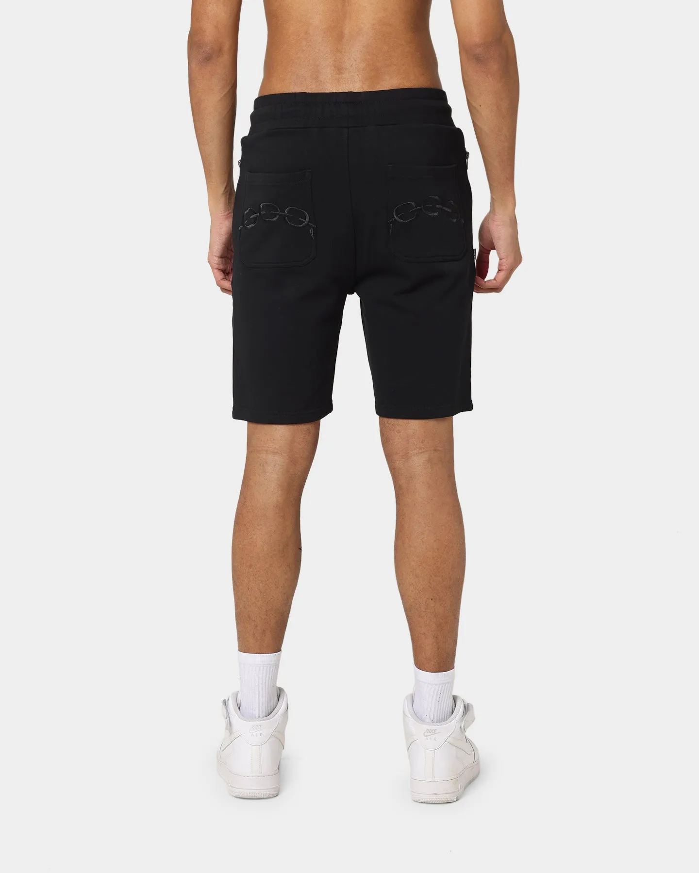 Last Kings Chain Fleece Shorts Black