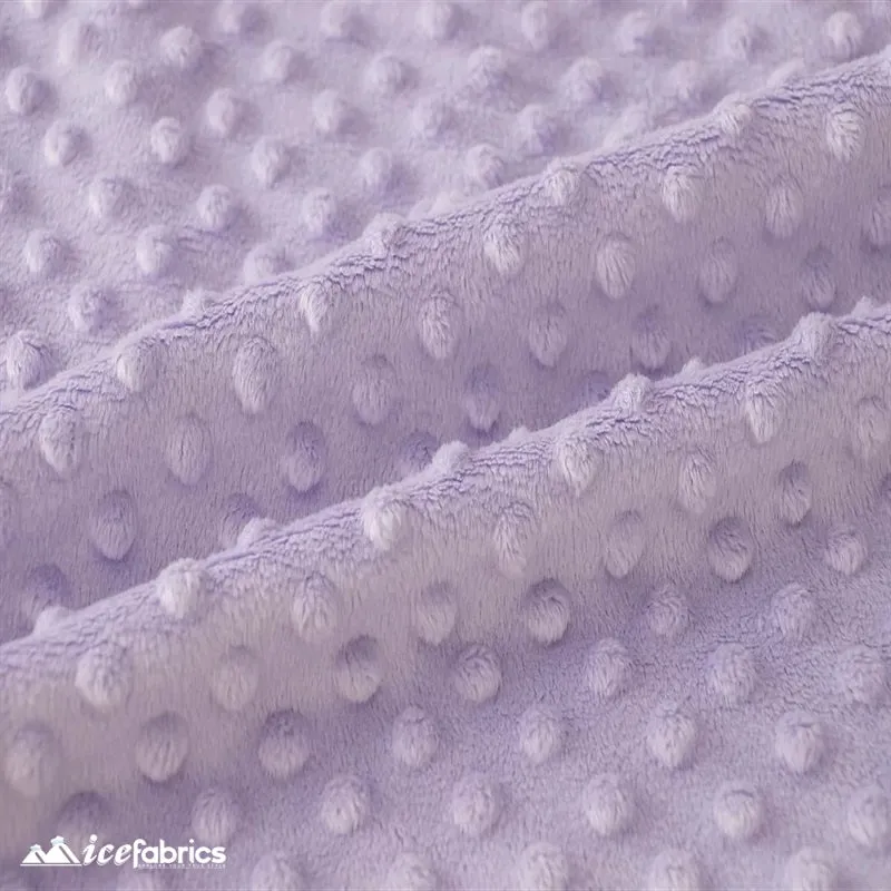 Lilac Minky Dot Fabric