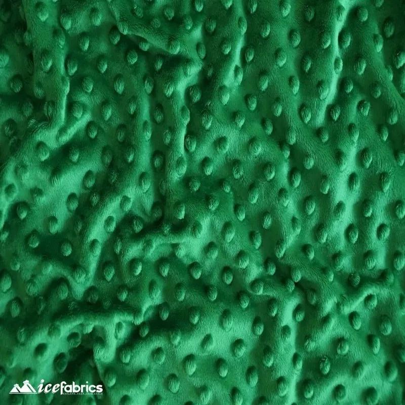 Lime Mint Green Minky Dot Fabric