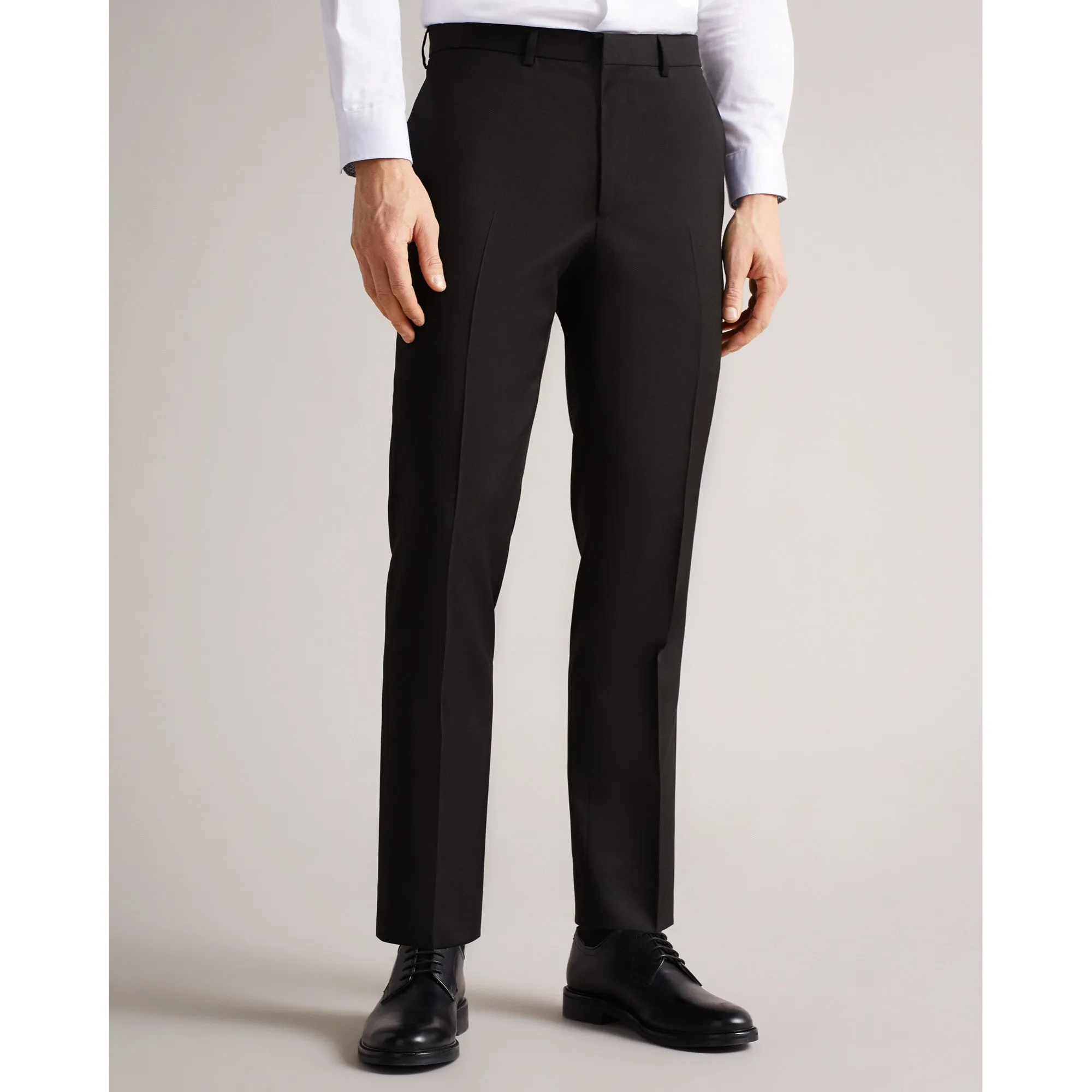 Men Mps-Dundets-Slim Black Twill Suit Trouser - Black