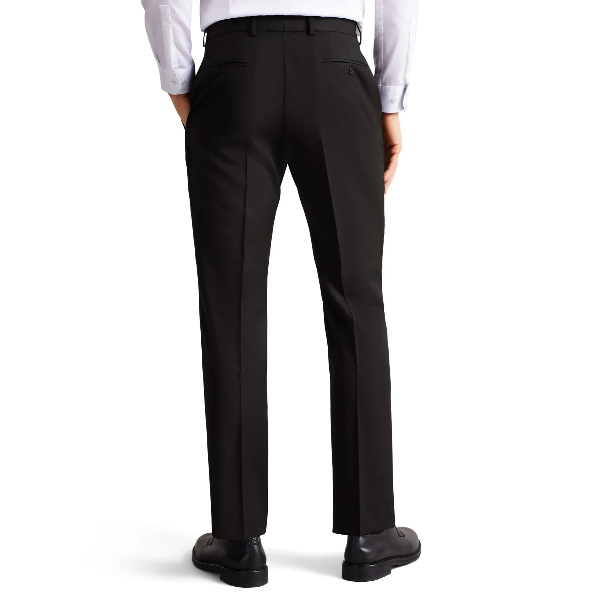 Men Mps-Dundets-Slim Black Twill Suit Trouser - Black