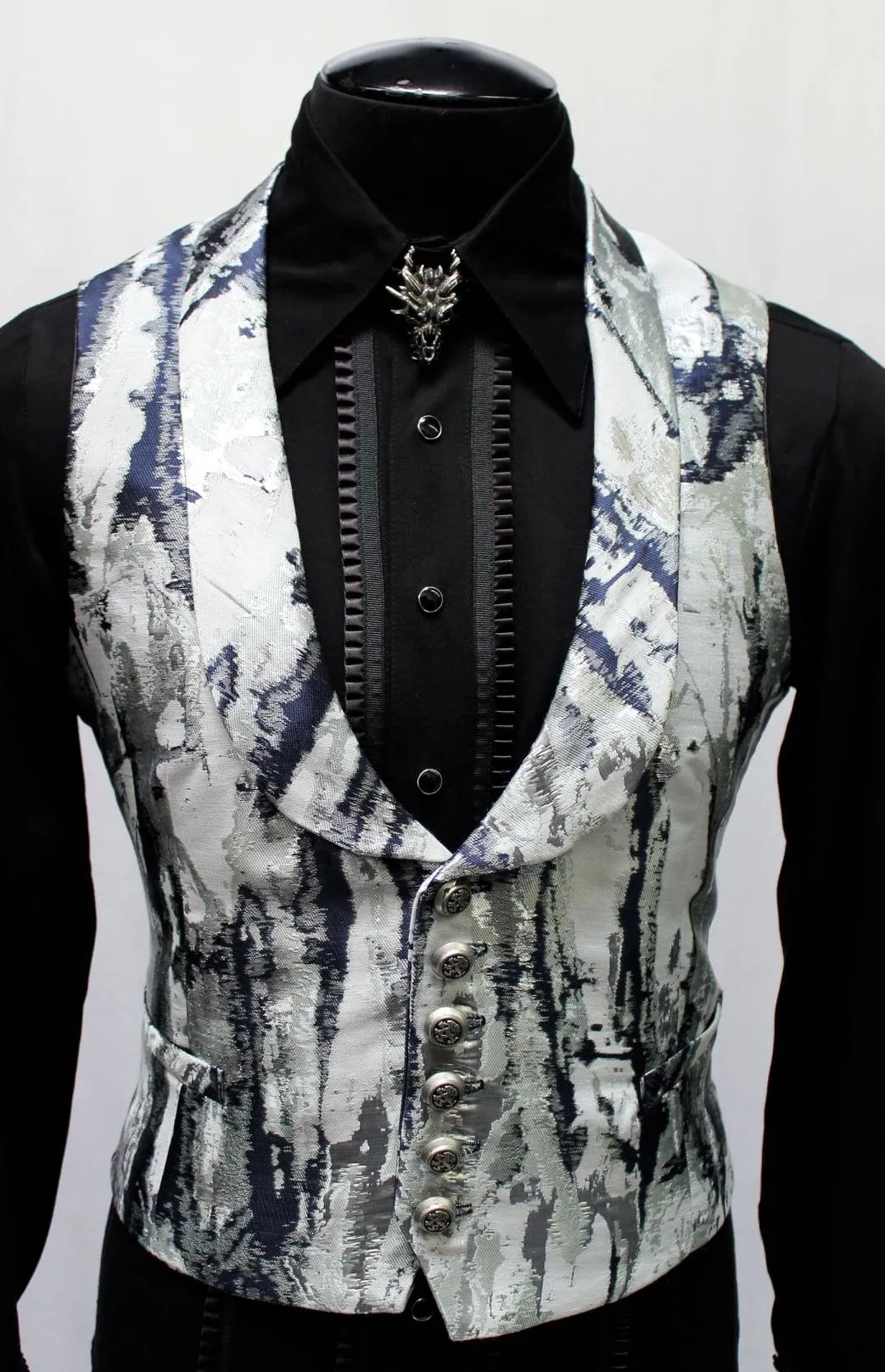 MONTE CRISTO VEST - ACID GRANITE - BLUE/SILVER