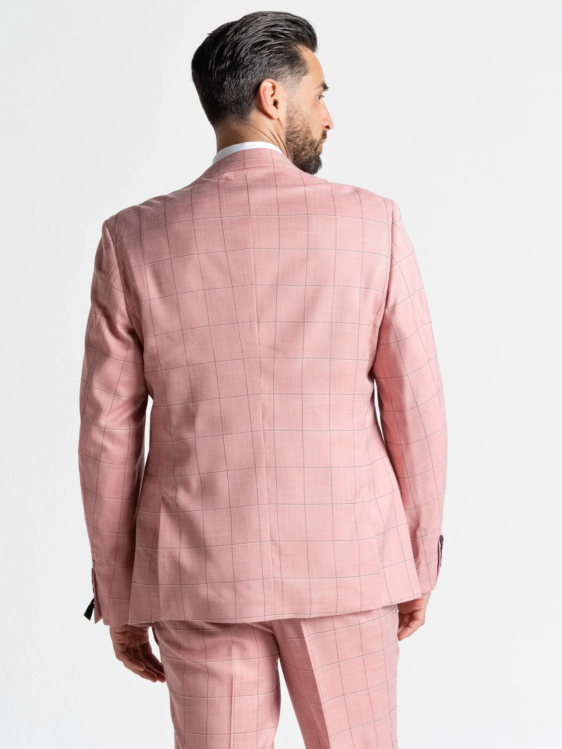 OXFORD PINK WITH BLACK CHECKS DETAILING