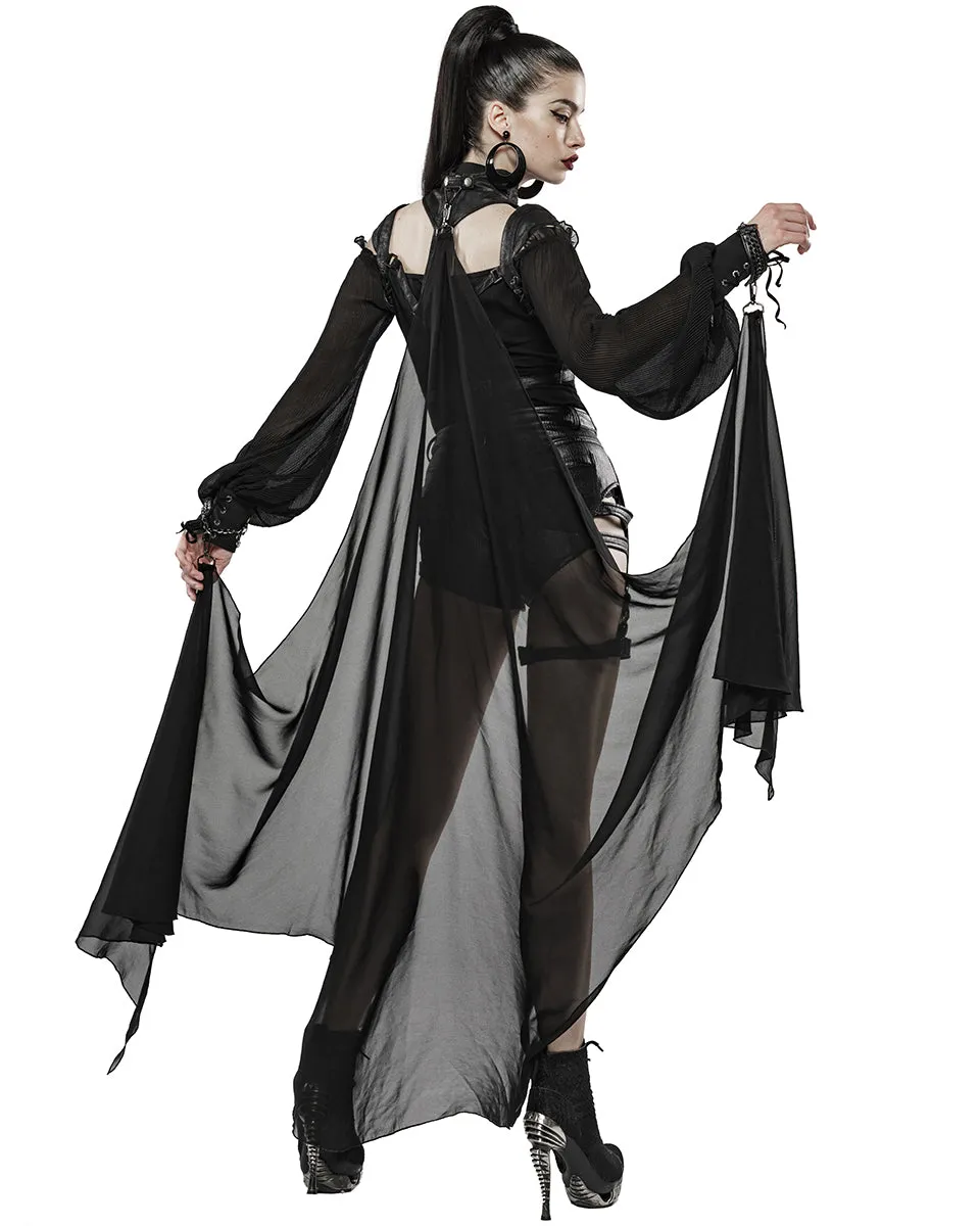 Punk Rave Hellcaster Womens Dieselpunk Harness Cloak Cape