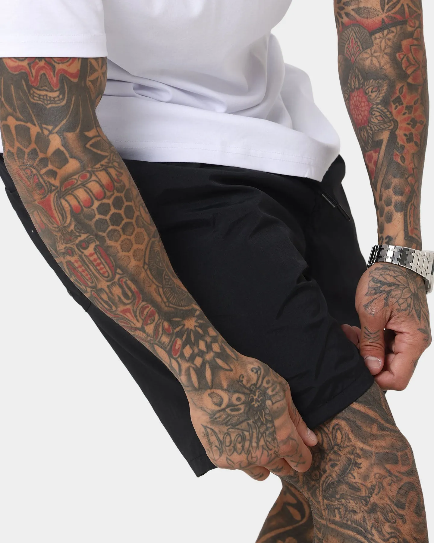 Saint Morta Cali Beach Shorts Black/White