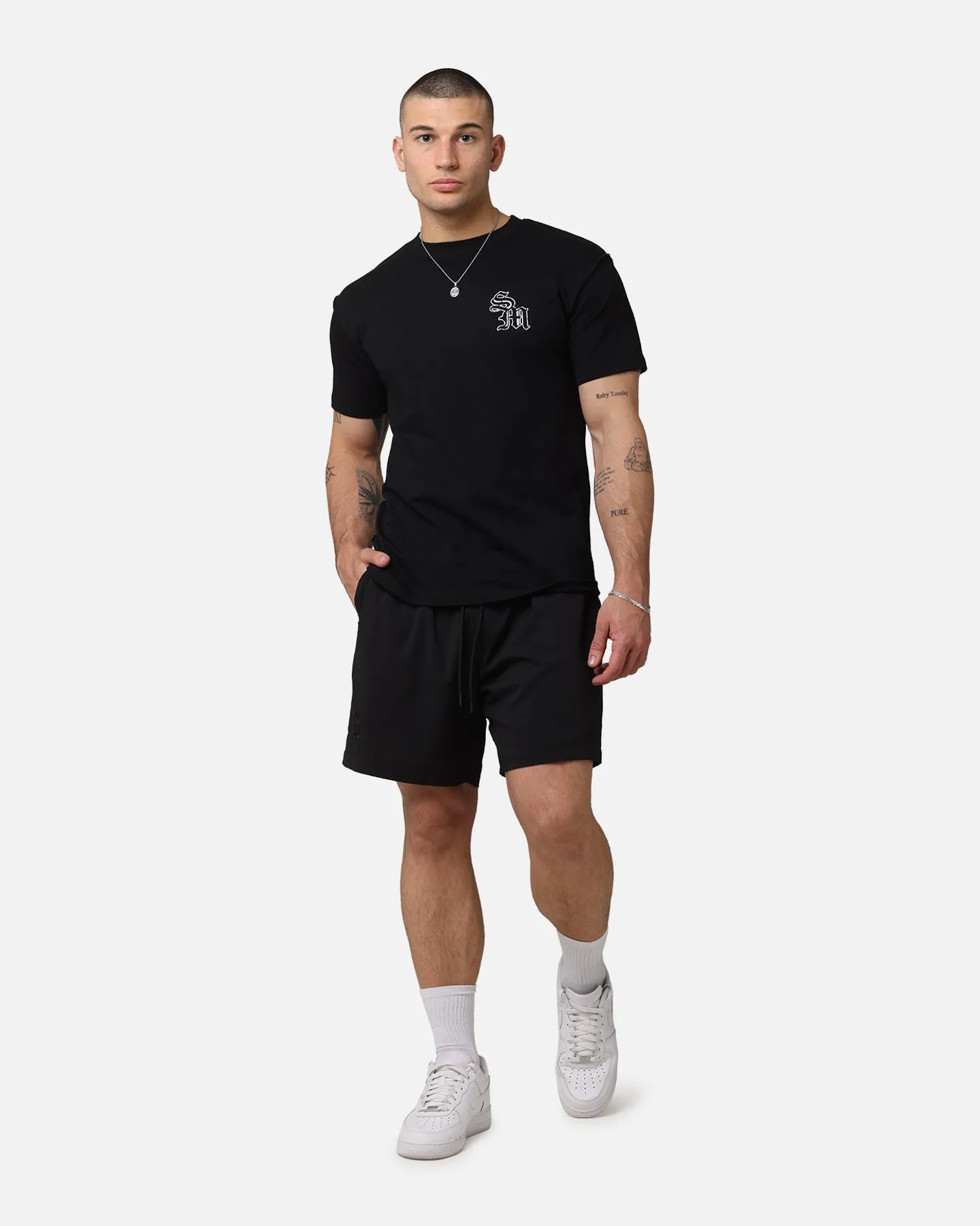 Saint Morta Gothic Walk Shorts Black