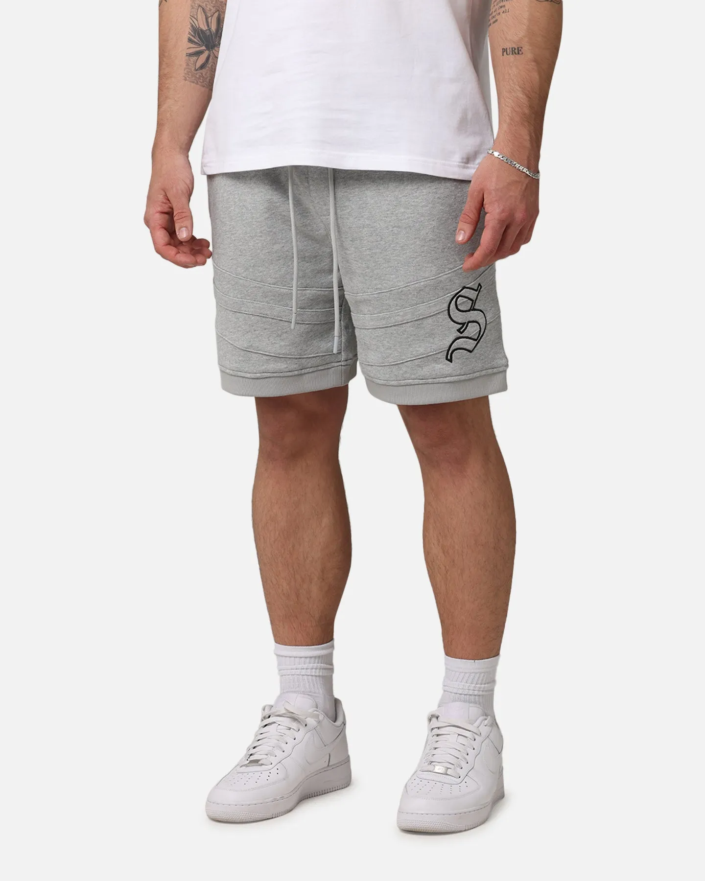 Saint Morta Homebase Fleece Shorts Grey Marle