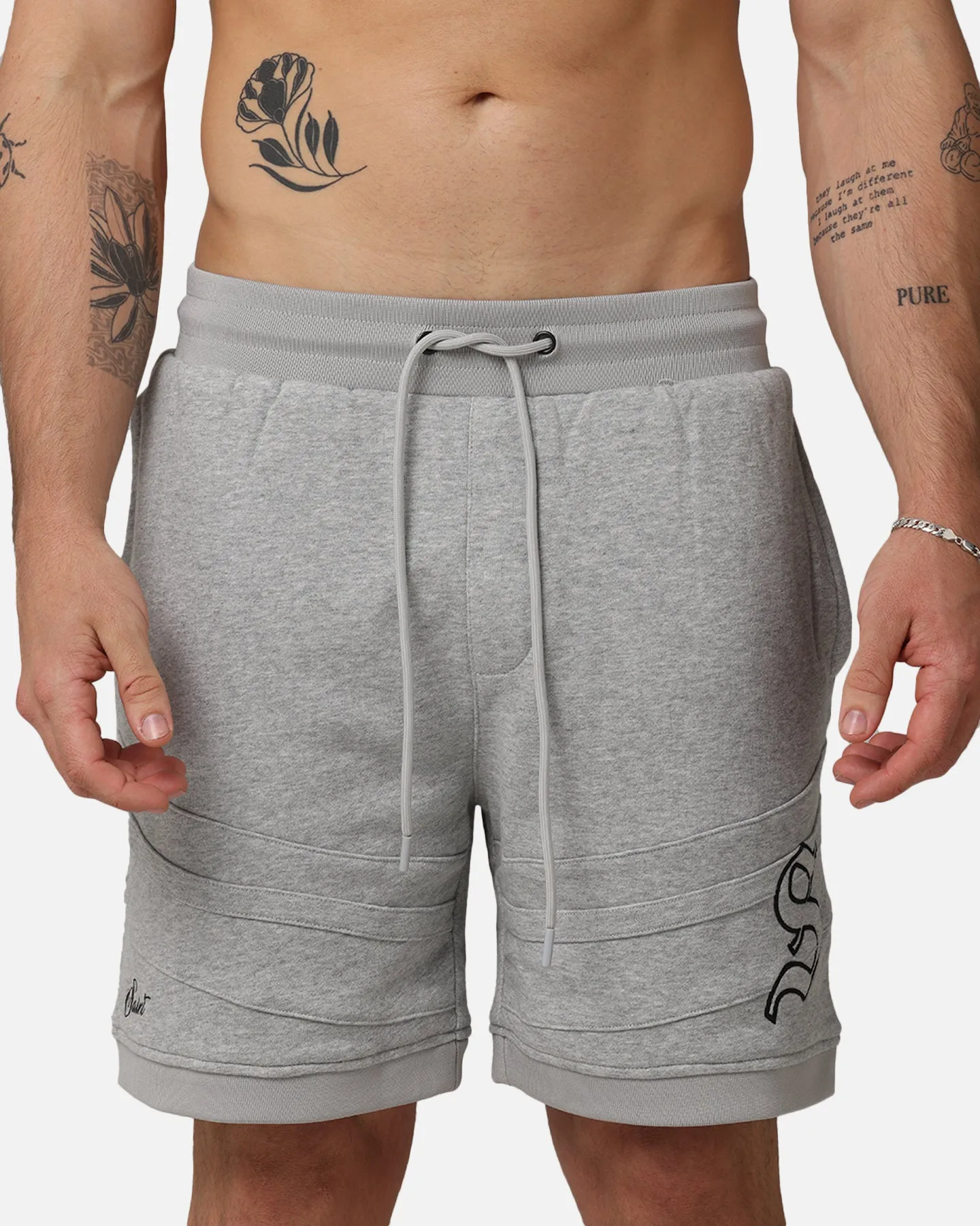 Saint Morta Homebase Fleece Shorts Grey Marle