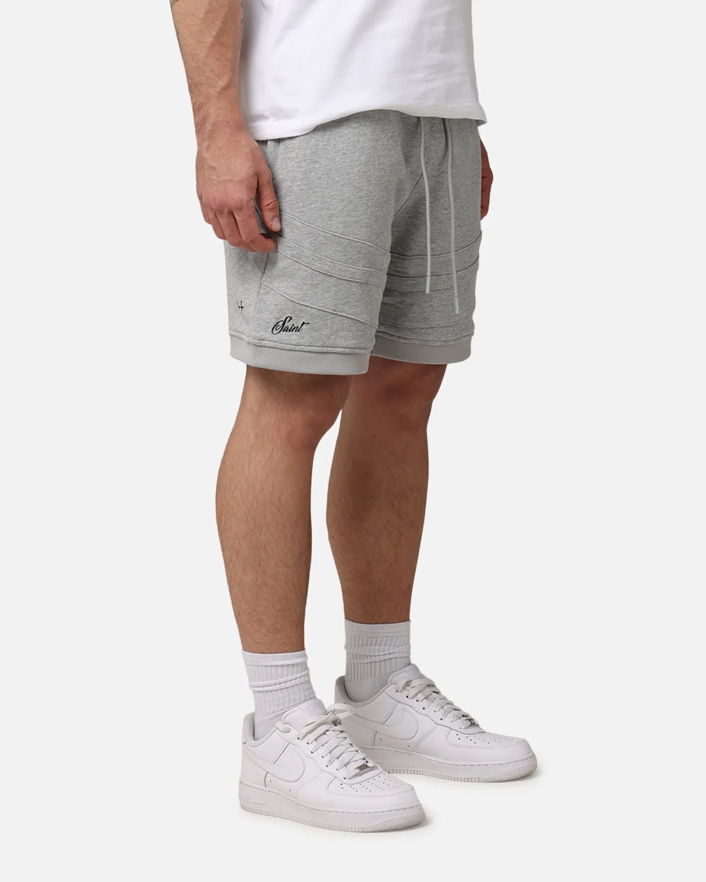 Saint Morta Homebase Fleece Shorts Grey Marle