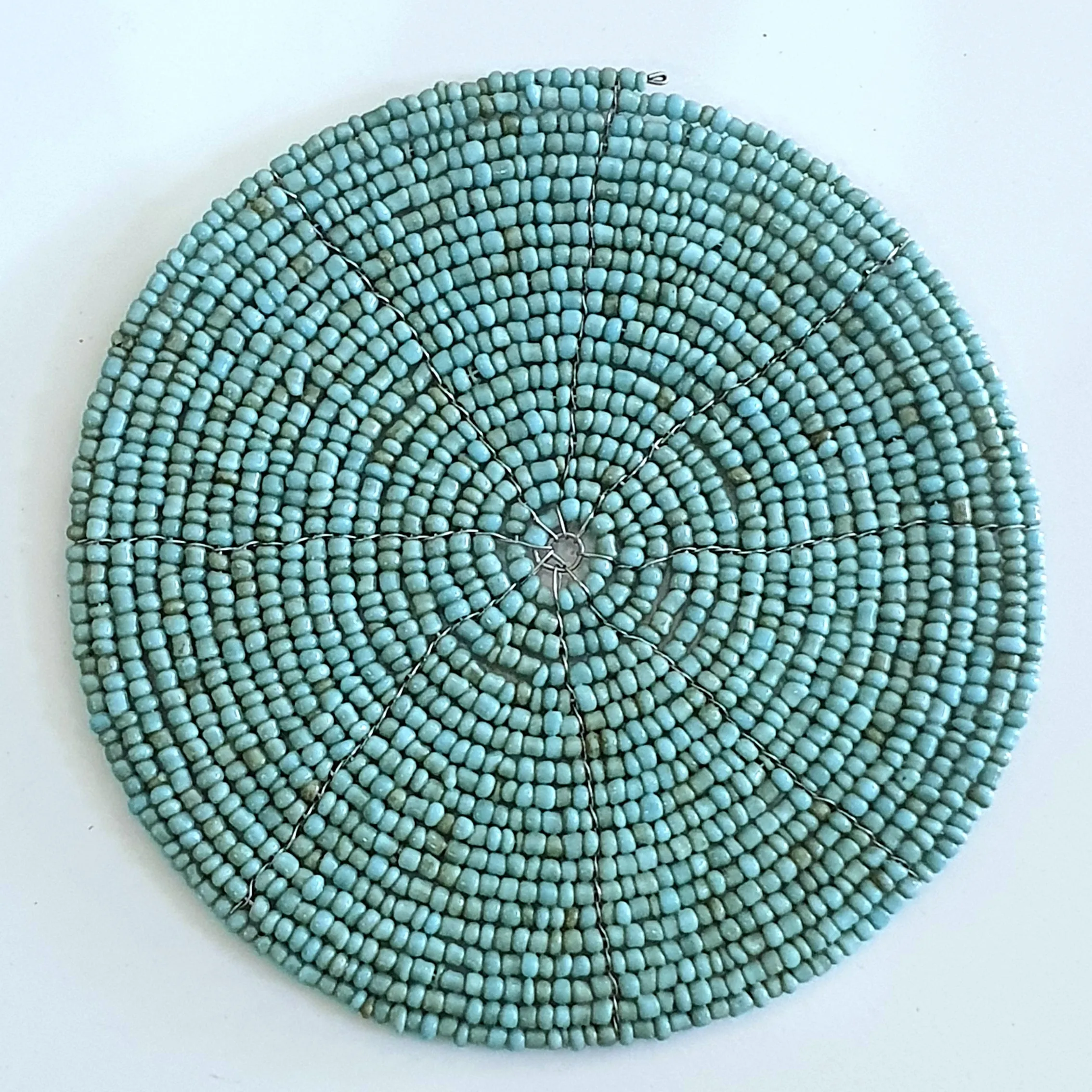 Small Beaded Drink Coaster (W)