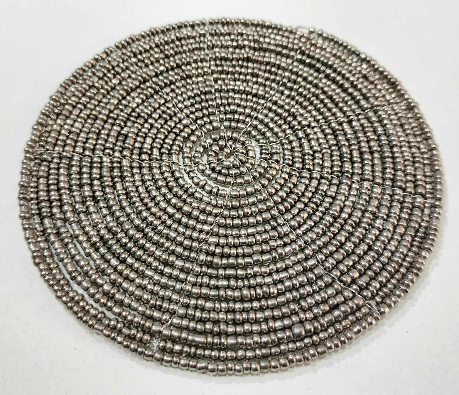 Small Beaded Drink Coaster (W)