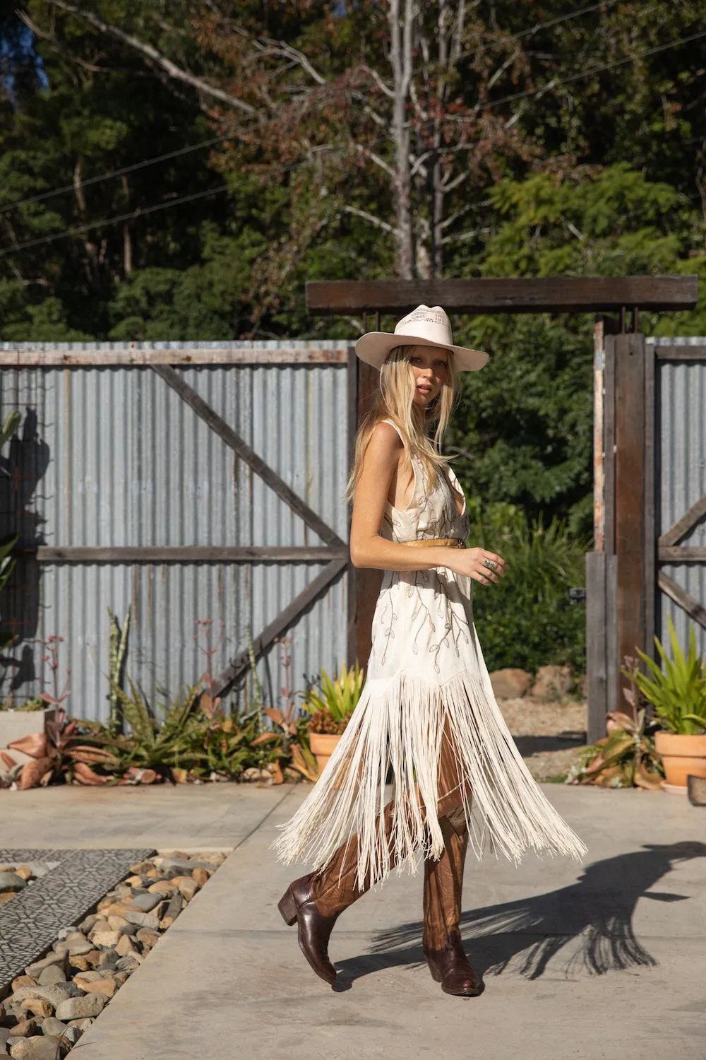 Smoke On The Water Beaded   Fringe Vest