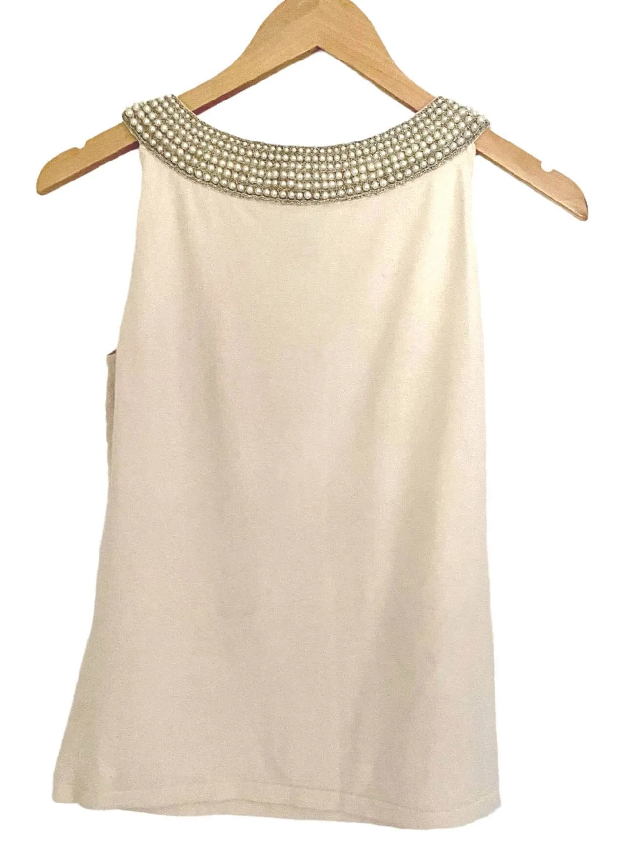 Soft Summer Pearl Beaded Sweater Top