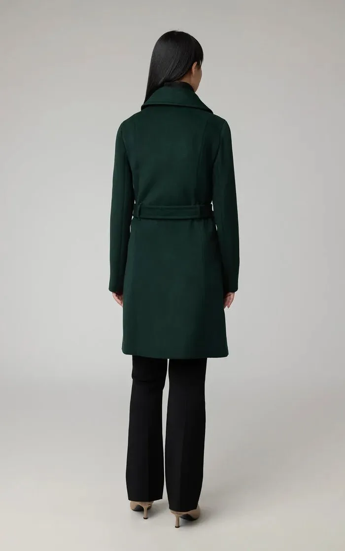 SOIA&KYO FABIANNE-C - Semi-Fitted Classic Wool Coat With Removable Bib