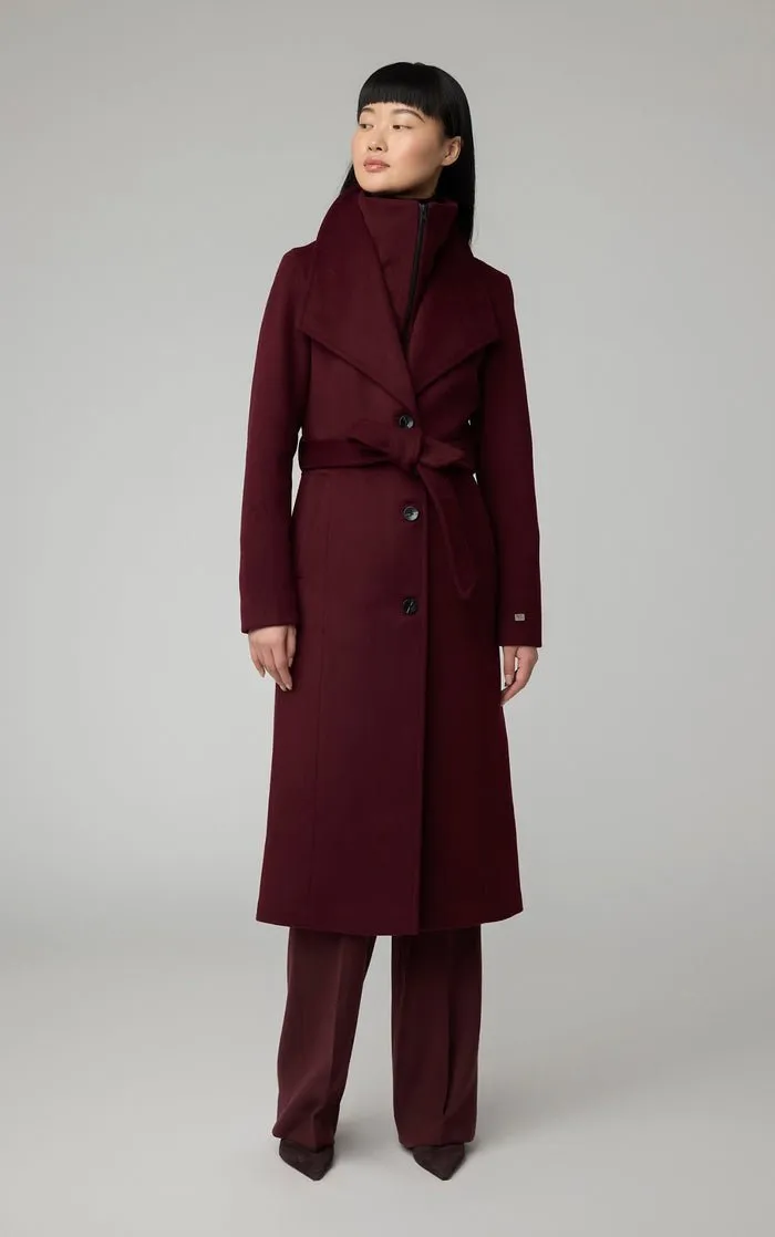 SOIA&KYO ILANA - Slim-Fit Classic Wool Coat With Bib Collar