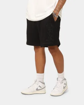 Stussy Solid Stock Embroidered Trackshorts Black