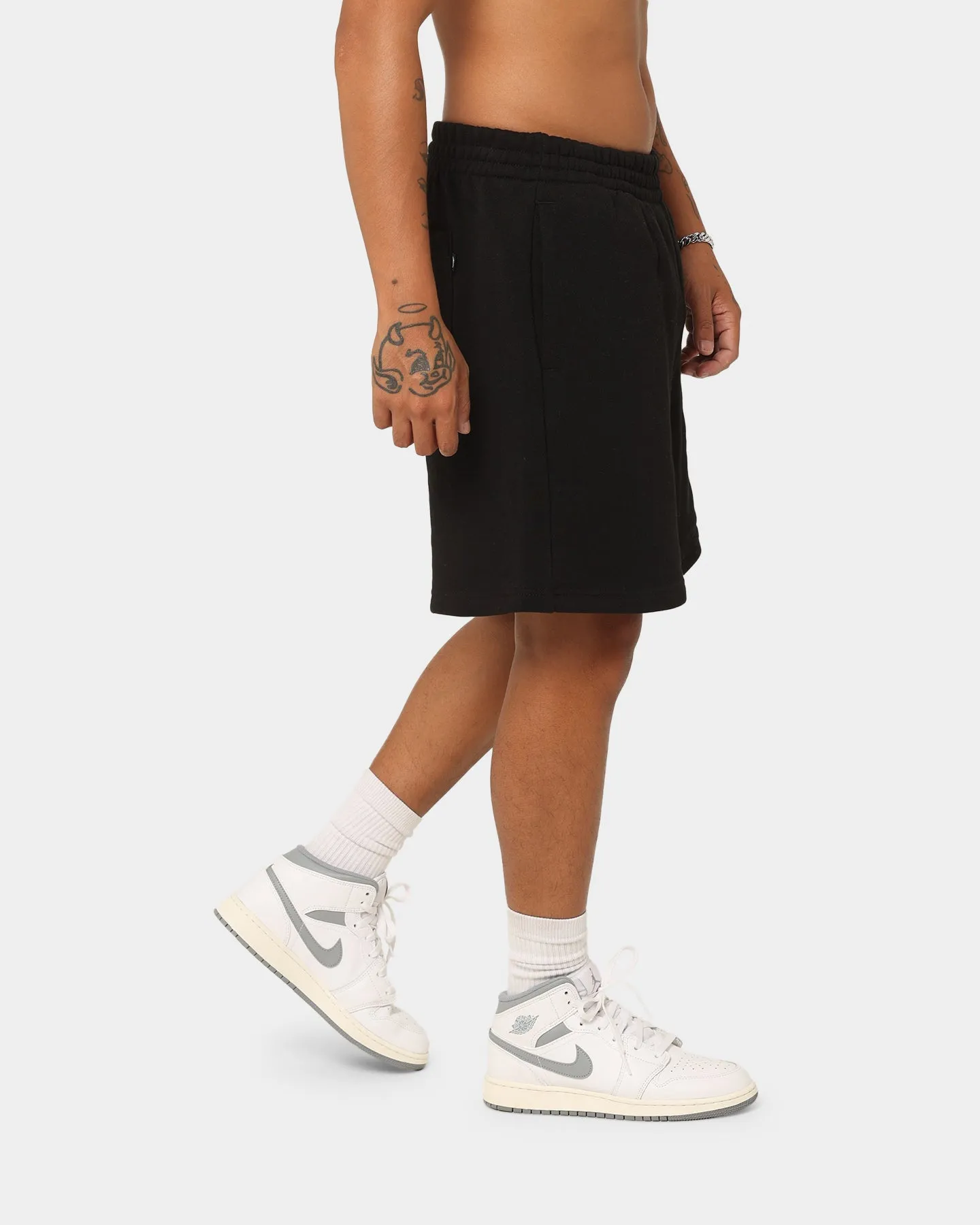 Stussy Solid Stock Embroidered Trackshorts Black