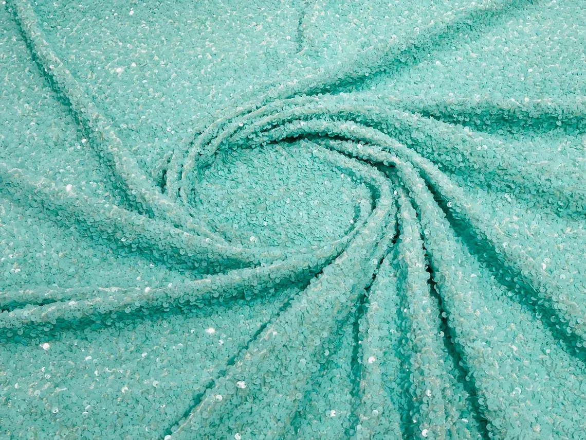 Velvet Sequins (All Over) Fabric for Dresses, Decorations, Crafts Sold By The Yard