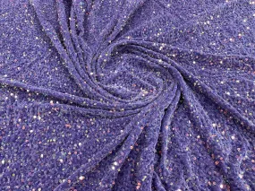 Velvet Sequins (All Over) Fabric for Dresses, Decorations, Crafts Sold By The Yard