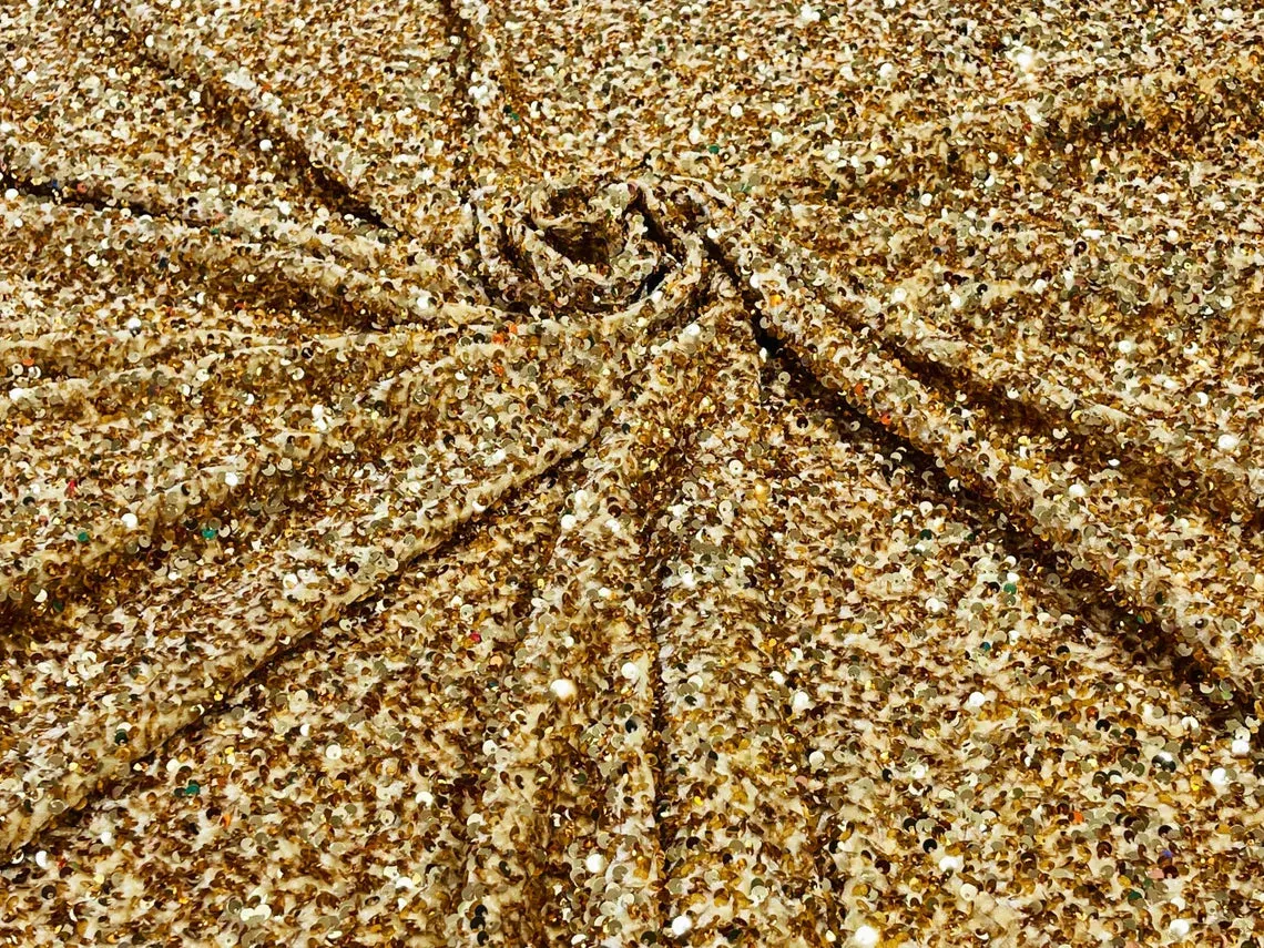 Velvet Sequins (All Over) Fabric for Dresses, Decorations, Crafts Sold By The Yard