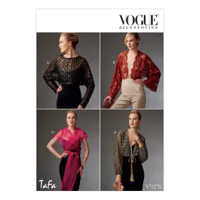 Vogue Pattern 9276 Misses' Reversible Shrugs and Capelet | TaFa