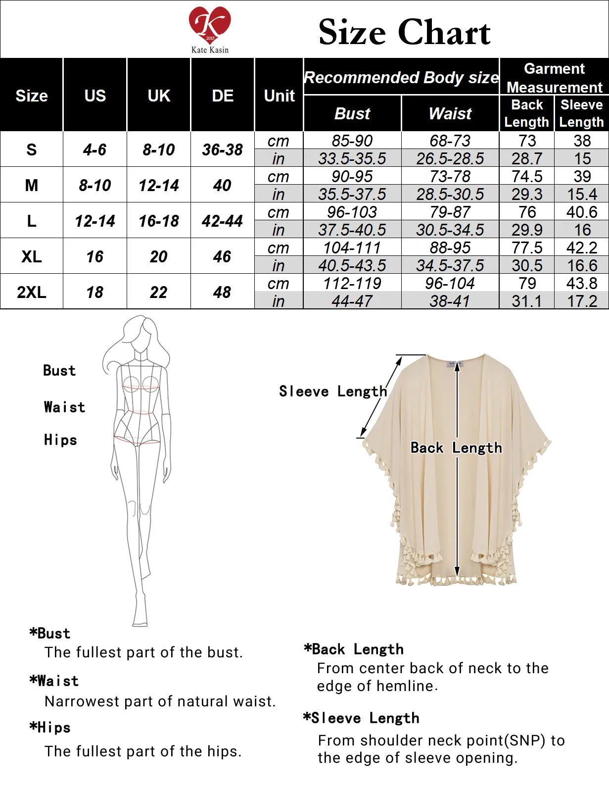 Women Semi See-Through Chiffon Cover-up 3/4 Sleeve Tassel Decorated Tops