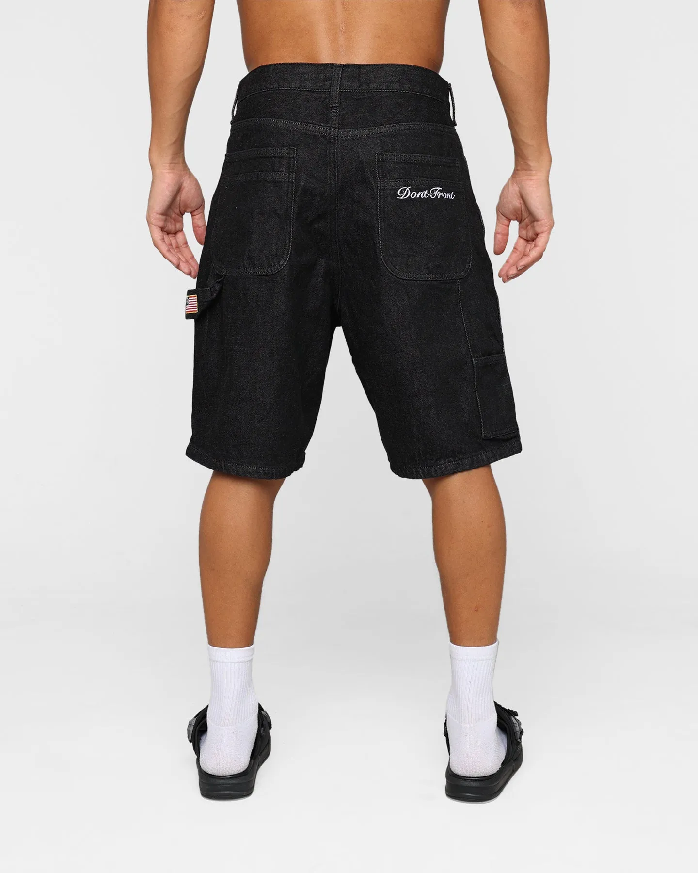 X-Large Denim Painter Shorts Black