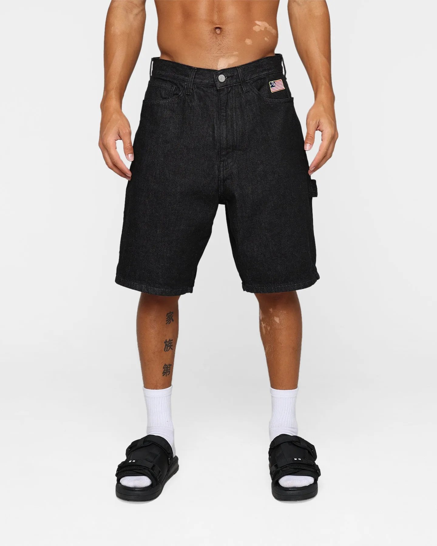 X-Large Denim Painter Shorts Black